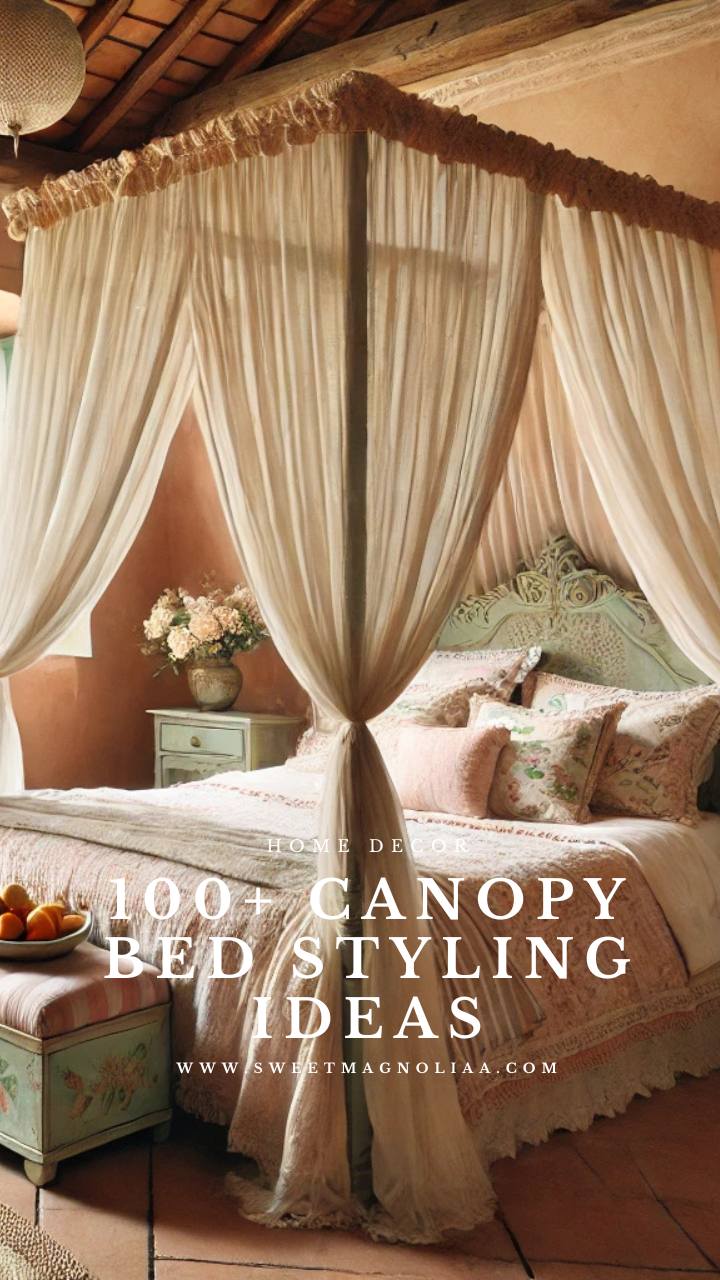 Canopy Bed Styling: Bedroom Decor Ideas - Sweet Magnoliaa
