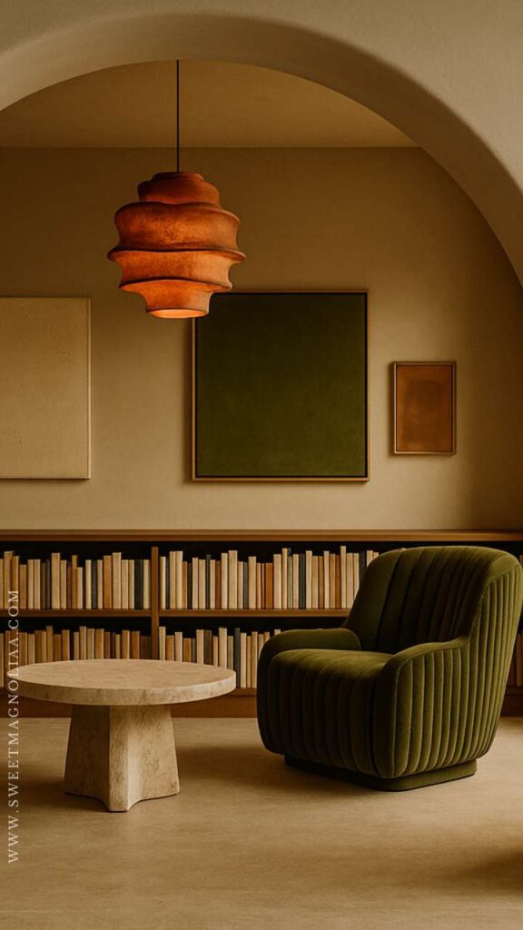 Create pockets of purpose: an armchair and a lamp in a reading corner, a bench under a window with layered throws, a mini bar cart and mirror combo. Instant boutique hotel vibes.