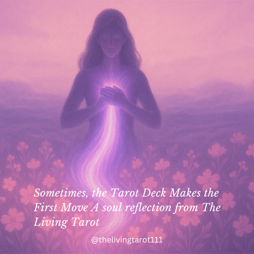 A Tarot moment I didn’t plan—no question asked, no camera rolling—yet the cards spoke. Sometimes, the deck makes the first move.