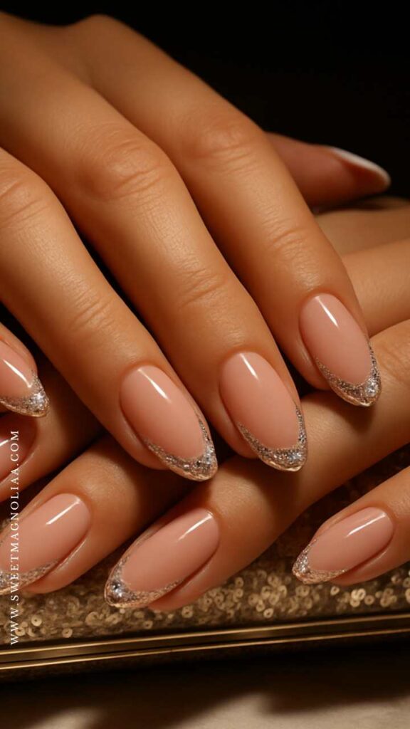 Winter Nail Designs: 7. Minimalist French with a Winter Spin