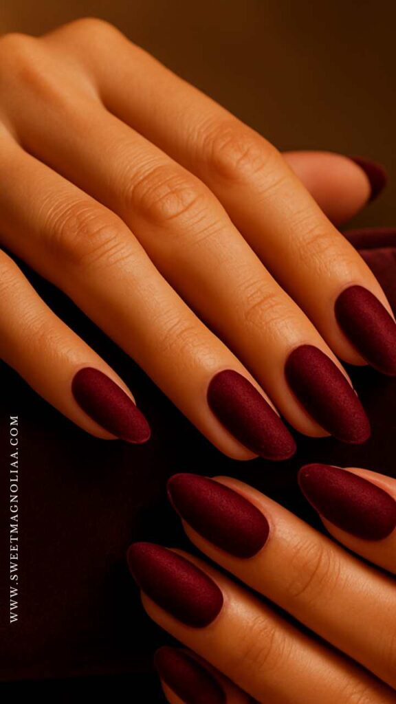 Winter Nail Designs: Velvet Nails