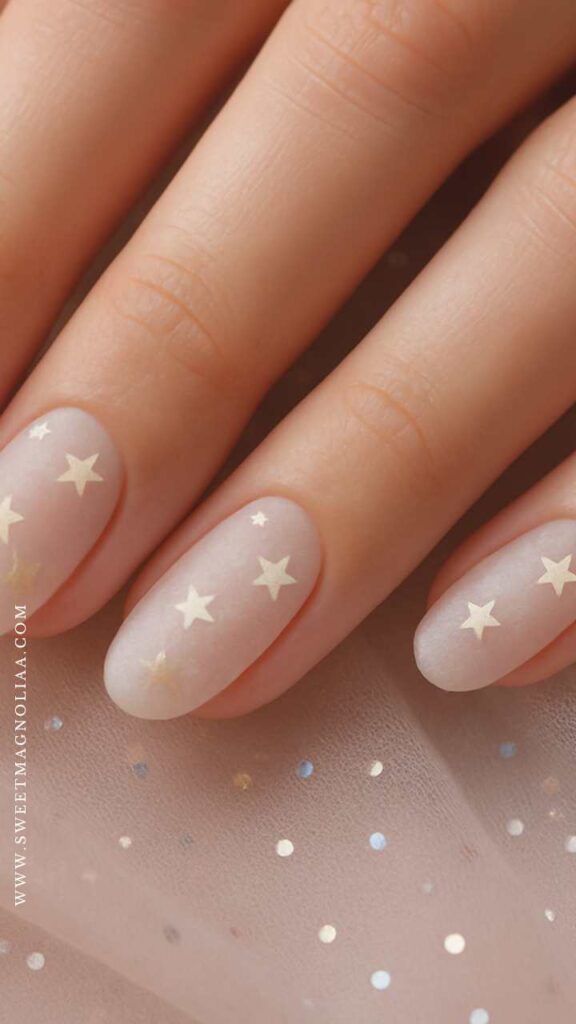 Winter Nail Designs: 21. Fairytale Sparkle Nails
