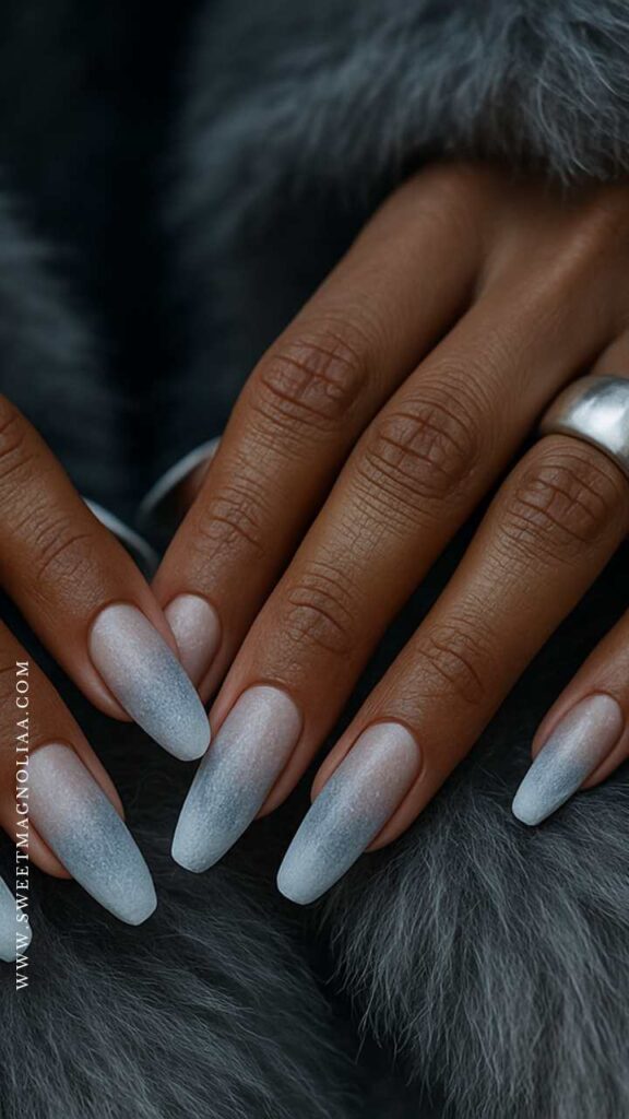 WINTER NAIL DESIGNS: 1. Frosted Metallics NAIL Designs