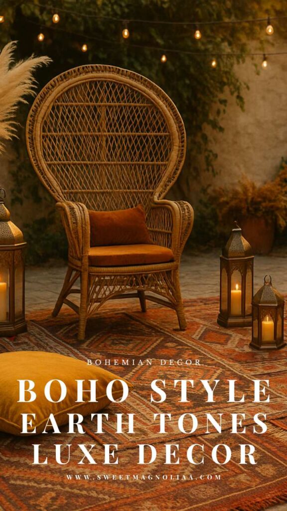 Boho Decor in Earth Tones with Luxe Decor Accents: A Timeless Guide