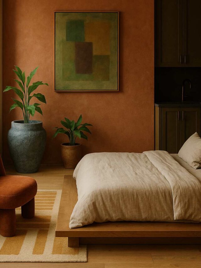 Wabi Sabi Interior Design in Modern Studio Apartment