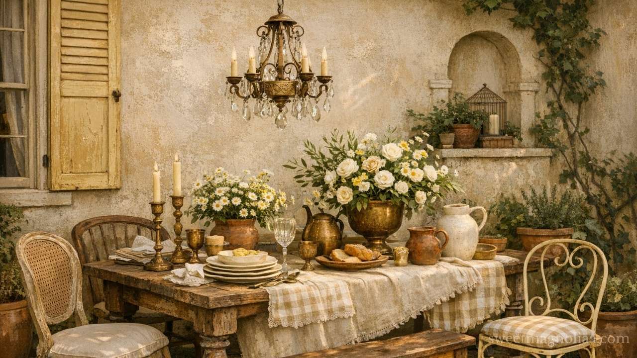 Beautiful Outdoor Garden Decor Inspired by French Provincial Style