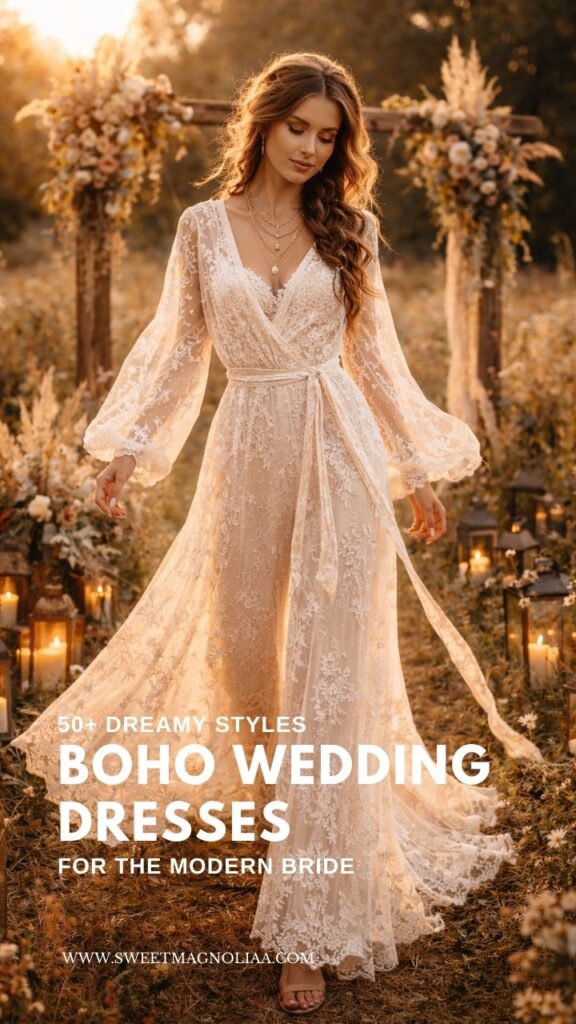 lace wedding dress with puff sleeves Julietta Sleeves main image 1