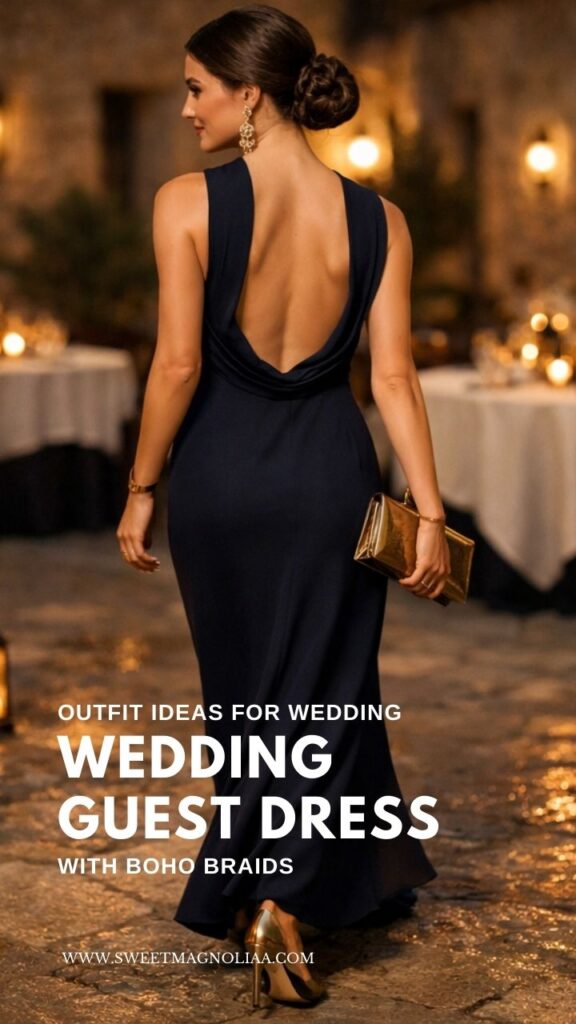 Wedding Guest Dresses with Boho Braids Outfit Ideas
