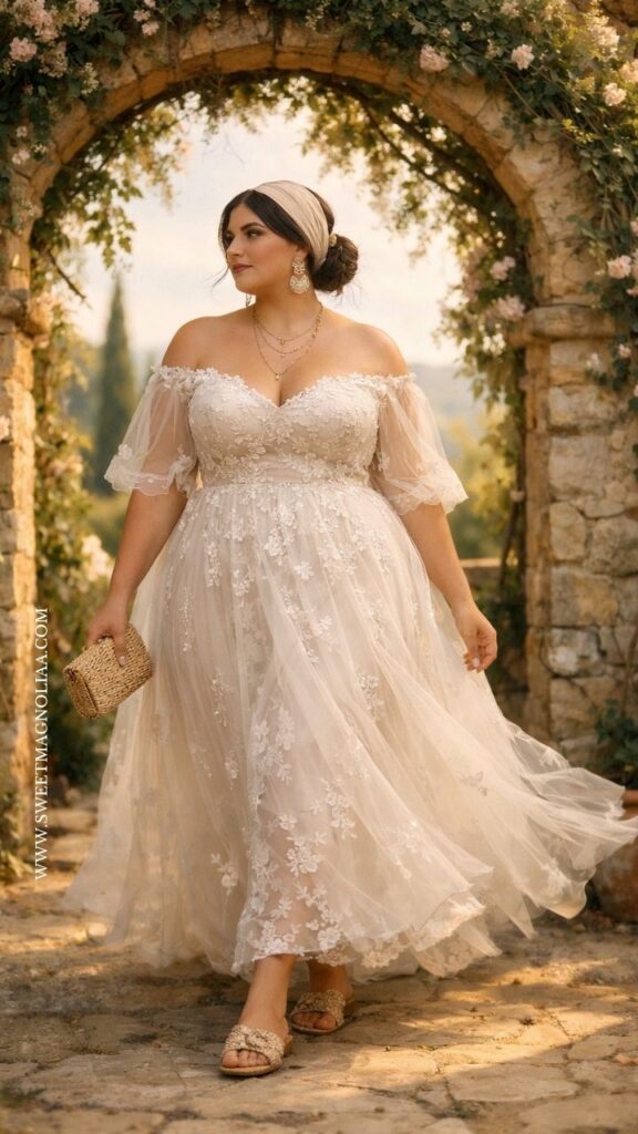 sachin and babi light blue dress 20+ Plus Size Wedding Dresses Inspired by Boho Styles