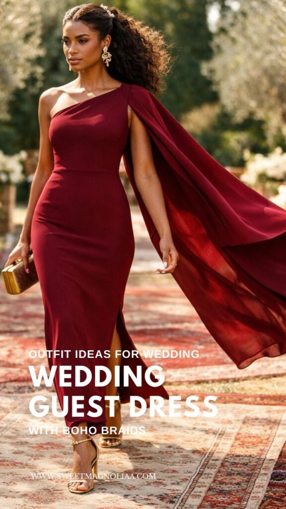 Wedding Guest Dresses with Boho Braids Outfit Ideas