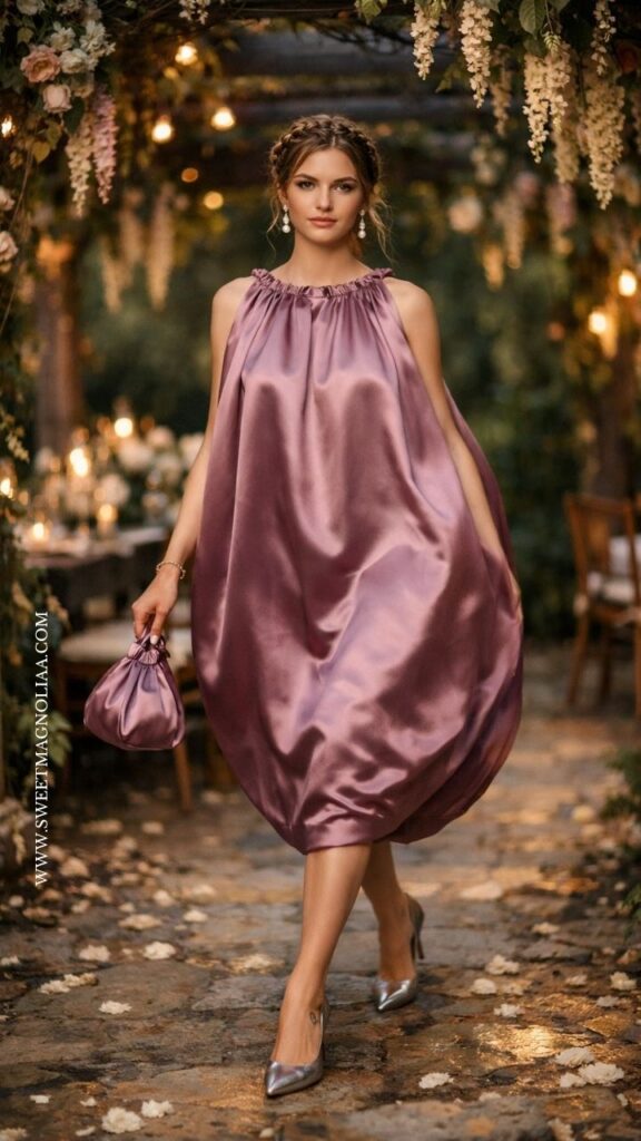 dress for niagara falls Sheath-Column Maxi Elastic Cloth Wedding Guest Dress COCOMELODY CG0274, Mauve Purple main image 1
