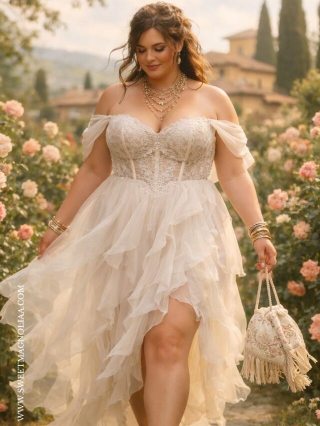 20+ Plus Size Wedding Dresses Inspired by Boho Styles