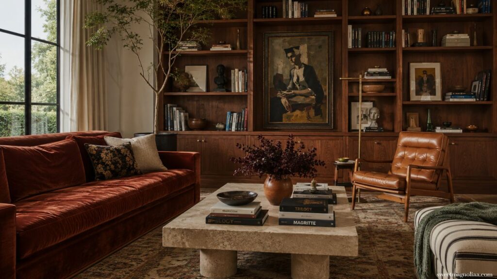 The Statement Color Sofa: Mid century modern furniture guide