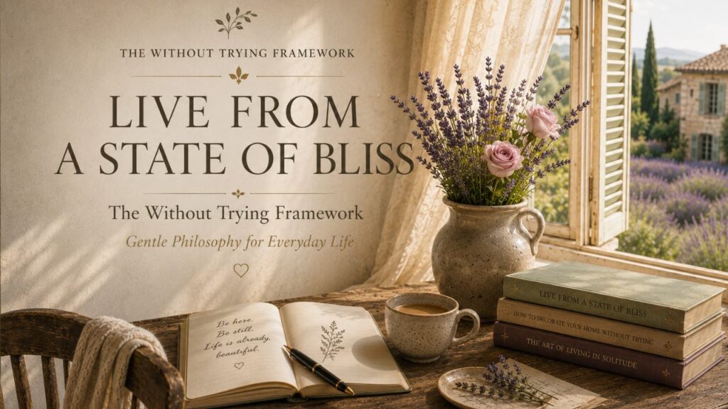 THE WITHOUT TRYING FRAMEWORK BY BHAWANA VERMA