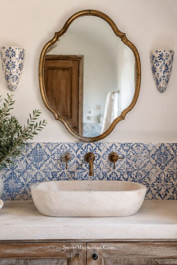 Coastal Cottage: Add Mediterranean-Inspired Bathrooms