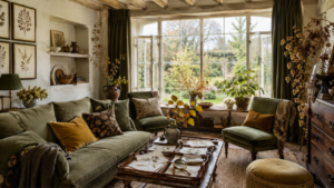 English Cottage Fall Decor Ideas with Dark Academia Charm