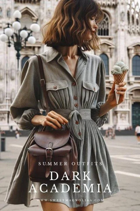 slim fit dress slacks Vintage Dark Academia Velvet Swing Dress main image 1